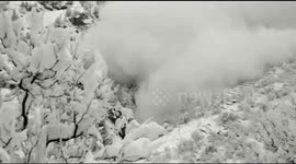 Massive avalanche narrowly misses village in Indian Himalayas