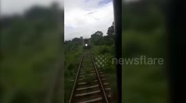 Compartments of Colombo-bound train detaches, crashes on estranged engine as horrified passengers look on