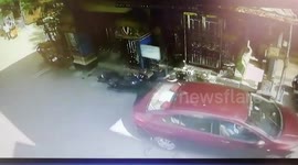 An angry mob thrashed a 17-year-old college student who went on a road rampage in Chennai.