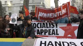 Pro-Maduro Marxists protest in favour of Venezuela's leader in London
