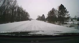 winter weather caught on dashcam