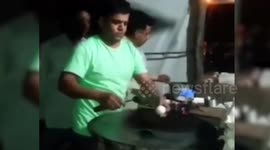 Cook Left startled after chicks emerged out of eggs while making omelette