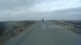Man motorbikes down steepest road in the UK