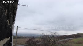 RAF F35B visiting Leeds Bradford Airport