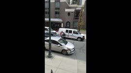 Road rage escalates into street brawl between two men and a woman