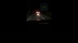 Vehicle sparks down high way