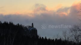 Beautiful time-lapse of steam fog rolling across US Lake Superior amid polar vortex blast