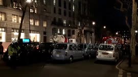Taxis block central London roads at rush hour causing evening chaos