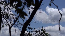 Brazil dam collapse: helicopter overhead