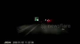 Car crash causes a second crash on a dark dual carriageway