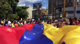 Venezuelans held a protest against Nicolas Maduro