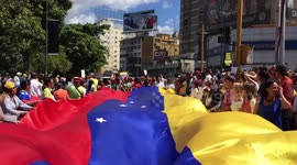 Venezuelans protest against Nicolas Maduro in streets of Caracas