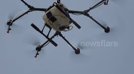 Thai officials fly drones spraying water amidst worsening killer smog crisis