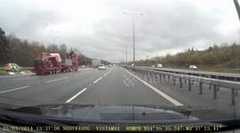 Several Police Cars Chasing a Audi at Speed on M40