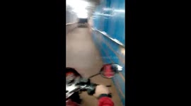 Indian police looking for teens who drove bike inside railway station for fun