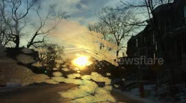 Canadian dad shows his kids cool experiment with crystallising water