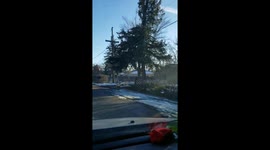 Is that a snowman in the back of that pickup truck?