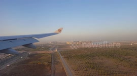 Landing at Abu Dabhi international airport, with Etihad airlines.