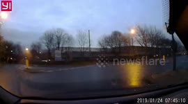 Roadcam dashcam near miss van driver pulls out crash