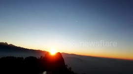 Sunrise view in Nepal