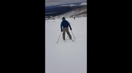 Ski trick fail