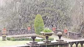 Heavy snowfall in Cumbria UK