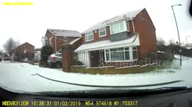 Wintry conditions claim another UK driver's bumper
