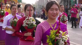 Flower Festival Parade in Thailand