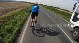Cycling Near Miss with a Tractor