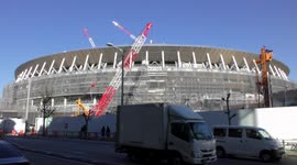 Construction continues for Japan's New National Stadium