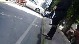 Crash, toyota vios Vs. Suzuki smash.