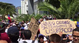 Tens of thousands march in Venezuela to force Maduro from power
