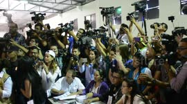 Nayib Bukele goes to vote during the presidential elections in El Salvador