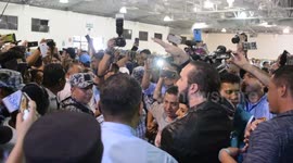 Nayib Bukele goes to vote during the presidential elections in El Salvador