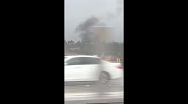 Smoke billows from house following deadly plane crash in Southern California
