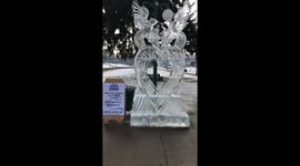 Heart & Doves Ice Sculpture