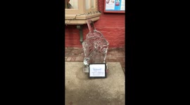 Bottle of Wine in Ice Bucket Ice Sculpture