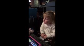 Sushi... toddlers first time at teppan trying to catch the food hilarious she loved it