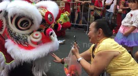 Parade of dragons form to celebrate Chinese New Year in Bangkok