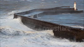 'Weather Bomb' hits Cumbrian coastline