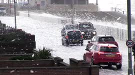 'Weather bomb' causes sea foam chaos along Fylde coast, UK