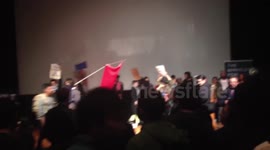 Angry protesters disrupt talk by PayPal founder at UC Berkeley