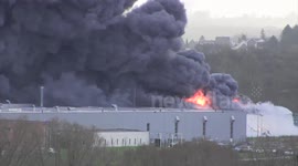 Huge fire in French car parts factory