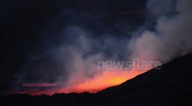 Volcano erupts on Fogo island, Cape Verde