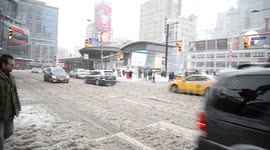 Snowstorm in Toronto city centre
