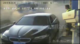 Truck ploughs into China toll barriers after brake failure