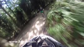 Massive crash on Bottom of GBU at Forest of Dean Helmet camera run with Ben Deakin.