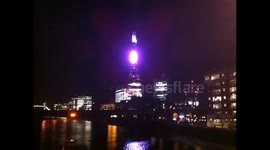 The Shard London all lit up