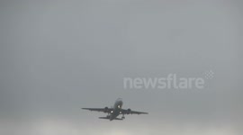 Aborted landing for Easyjet plane during strong winds at Leeds Bradford Aiport
