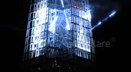 Festive light show at The Shard in central London